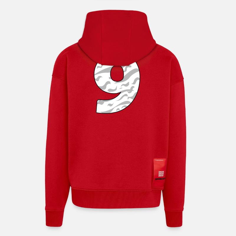 NEUF - 9 - Veste à capuche bio épaisse oversize fabriqué en UE - rouge