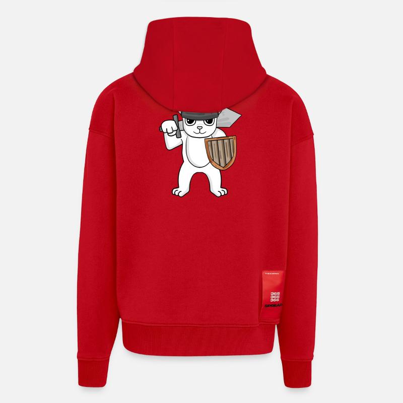 Wikinger Bär - Zip Hoodie - made by SPREAD - Rot