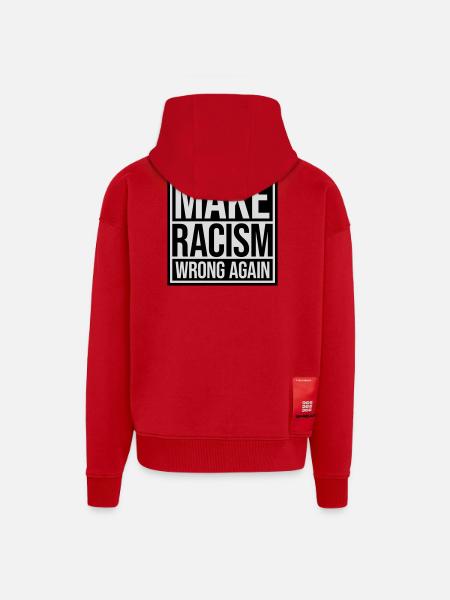 make racism wrong again - Zip Hoodie - made by SPREAD - red