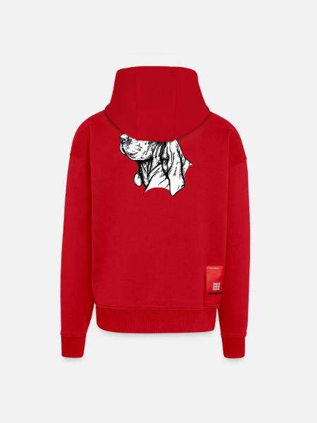 Bracco Italiano Portrait - Zip Hoodie - made by SPREAD - red