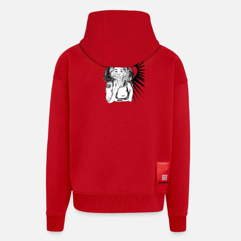 Afro-Chic-Vecter-Kunst - Zip Hoodie - made by SPREAD - Rot
