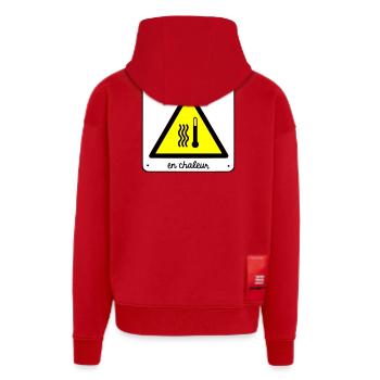 Heat - Zip Hoodie - made by SPREAD - red - Back