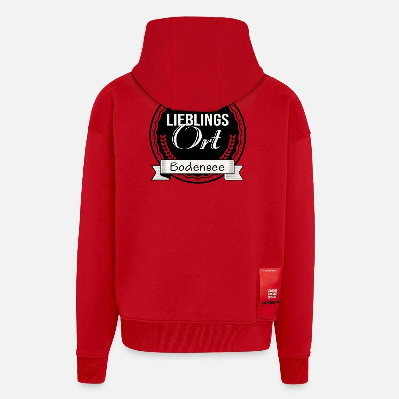 Lieblingsort Bodensee - Zip Hoodie - made by SPREAD - Rot