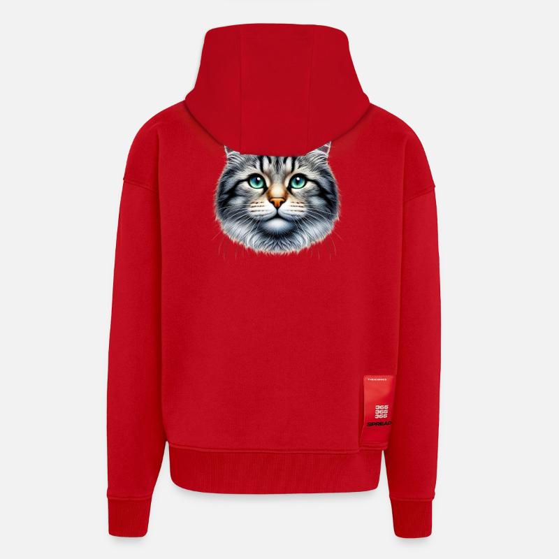 Katze - Zip Hoodie - made by SPREAD - Rot