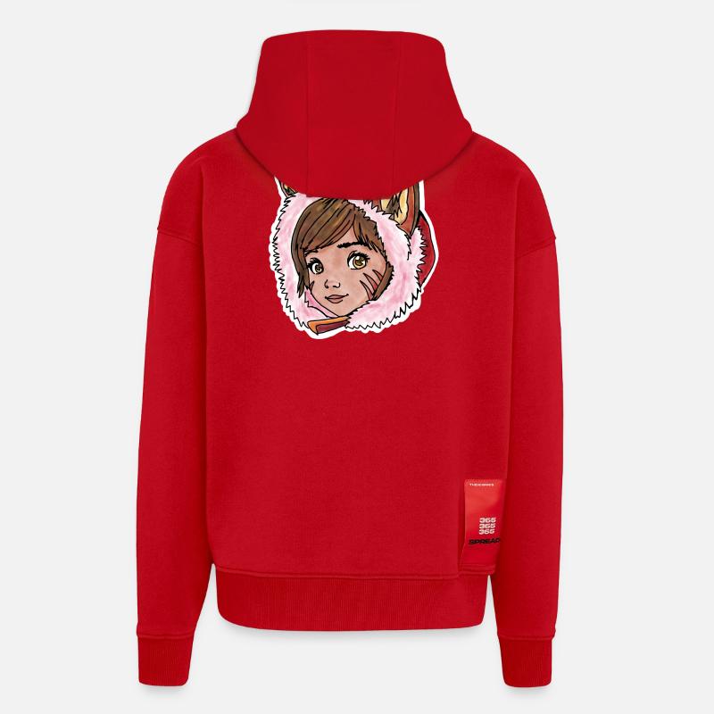 Rotkäppchen als kleiner Wolf - Zip Hoodie - made by SPREAD - Rot