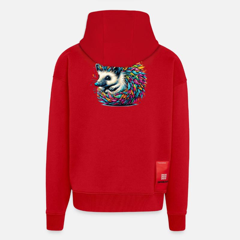 Igel - Zip Hoodie - made by SPREAD - Rot