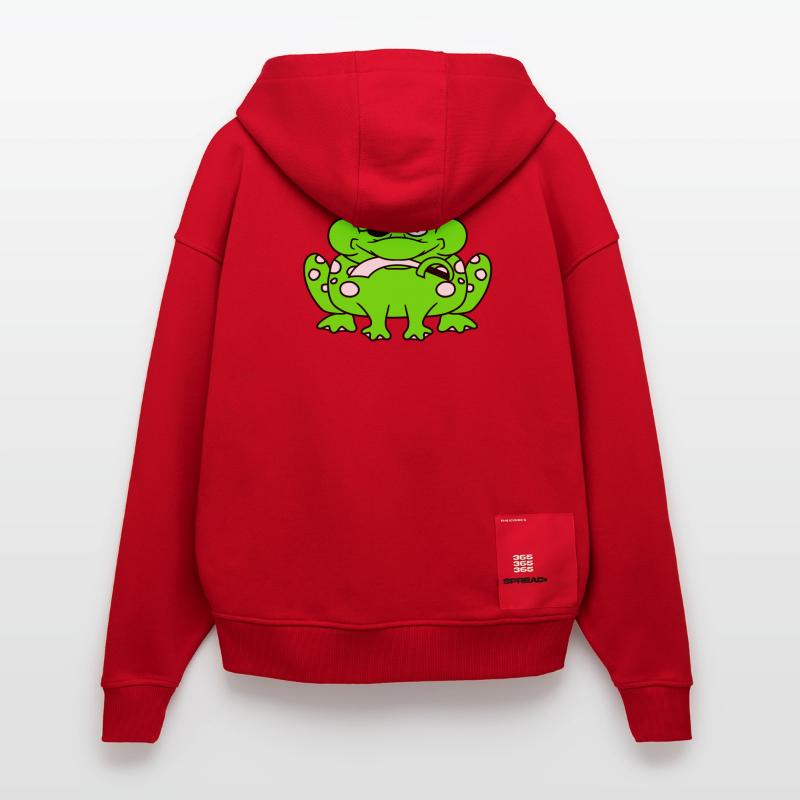 Frog Captain Cap Toad Funny Comic Cartoon Zip Hoodie - made by SPREAD