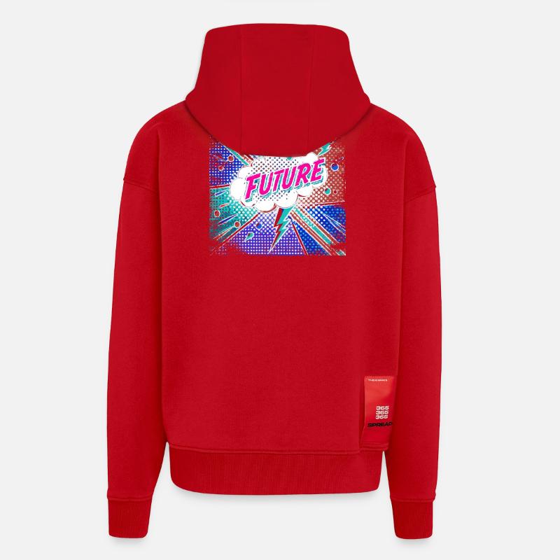 FUTURE Pop Art surreal - Zip Hoodie - made by SPREAD - red