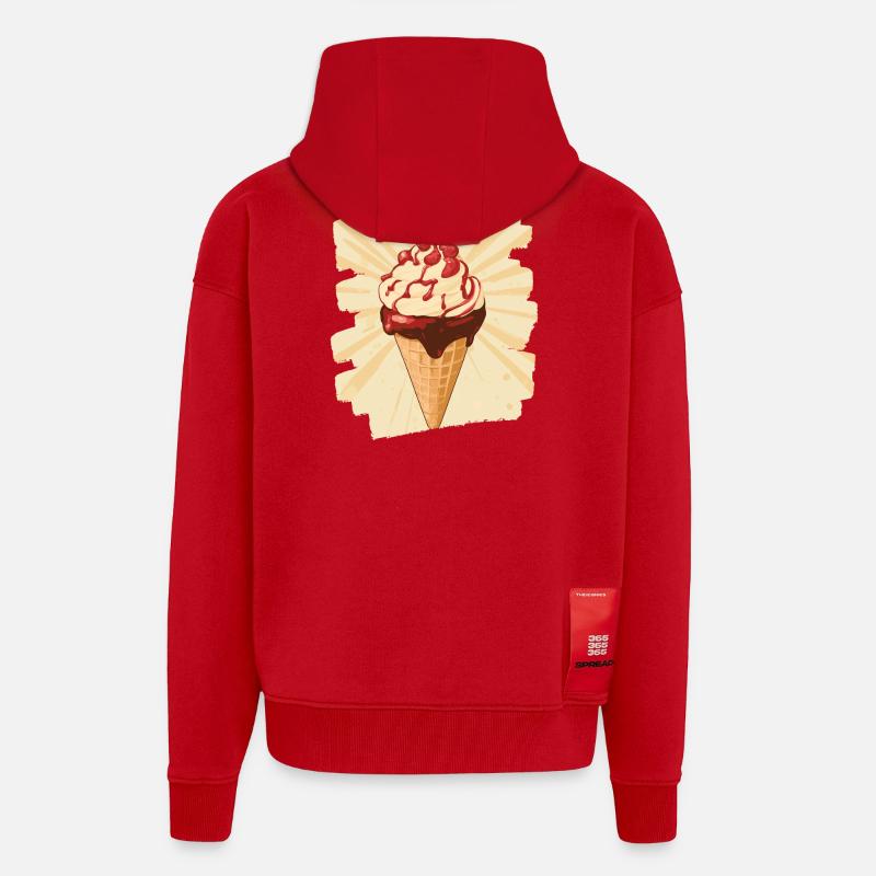 Eiscreme Eis - Zip Hoodie - made by SPREAD - Rot