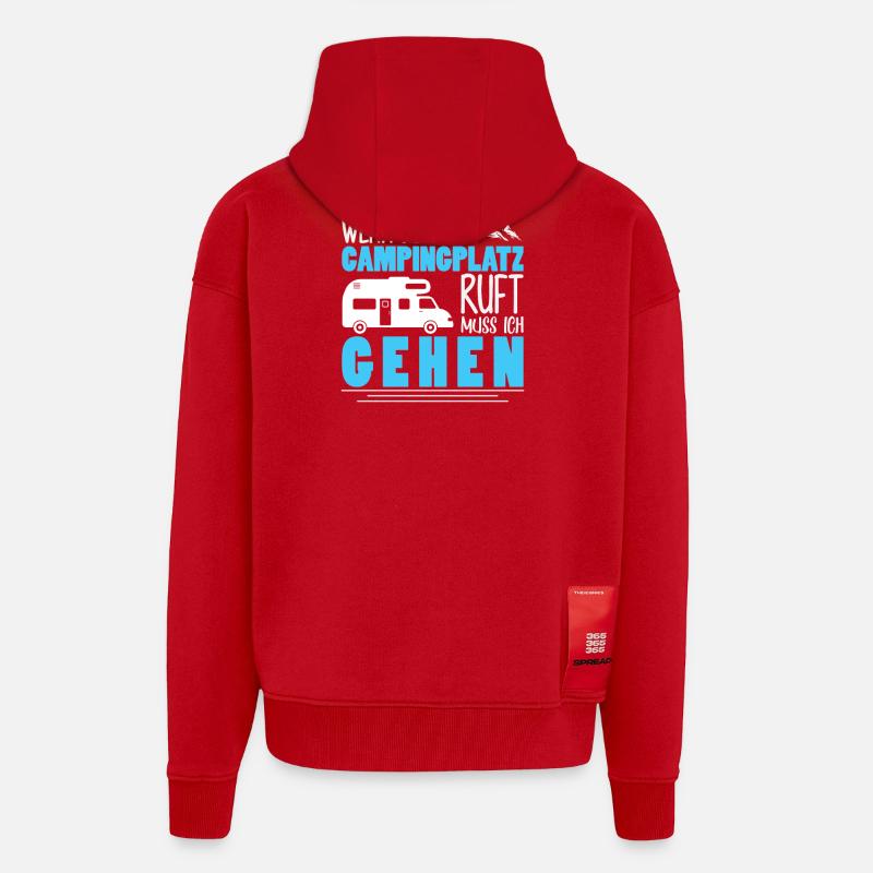Camper Camping Wohnwagen Spruch - Zip Hoodie - made by SPREAD - Rot