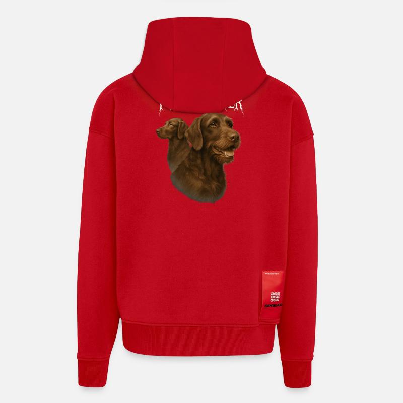Pudelpointer - Zip Hoodie - made by SPREAD - Rot