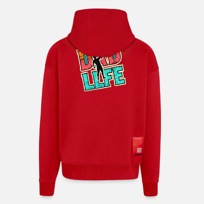 Dad Life, Fathers Gift - Zip Hoodie - made by SPREAD - red