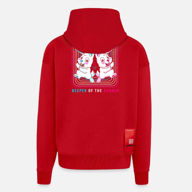 Gender Reveal Ostern Werdende Mutter - Zip Hoodie - made by SPREAD - Rot