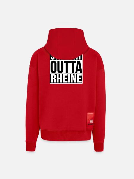 STRAIGHT OUTTA RHEINE - Zip Hoodie - made by SPREAD - red