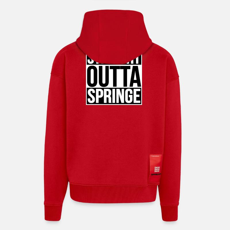 STRAIGHT OUTTA SPRINGE - Zip Hoodie - made by SPREAD - red