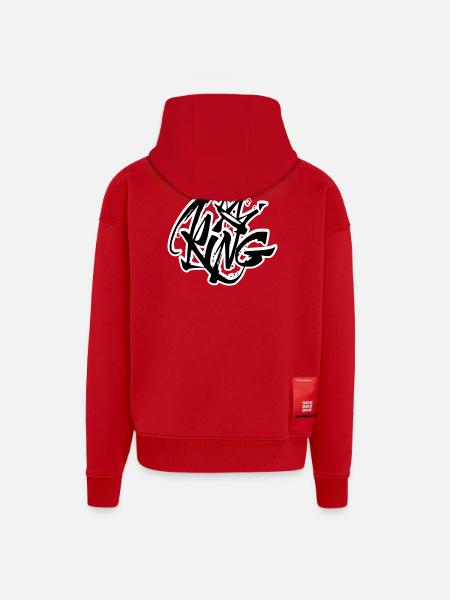 King Graffiti Lettering - Zip Hoodie - made by SPREAD - red