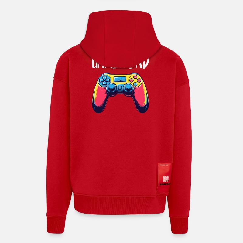 Gamer Dad Neon Controller - Zip Hoodie - made by SPREAD - Rot