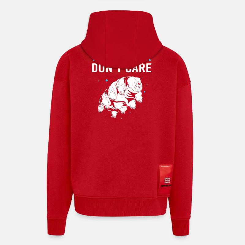 Tardigrade Ours d’eau tardigrade Tardigrade - Veste à capuche bio épaisse oversize fabriqué en UE - rouge