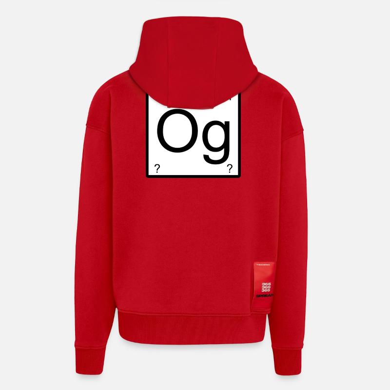 Oganesson Og Element Grafik Periodensystem - Zip Hoodie - made by SPREAD - Rot