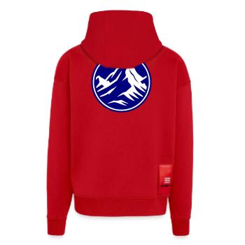 Berg Symbol Gipfel - Zip Hoodie - made by SPREAD - Rot - Hinten