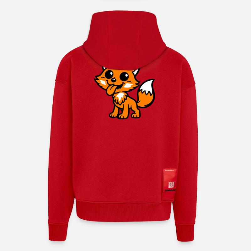 Fuchs Comic - Zip Hoodie - made by SPREAD - Rot