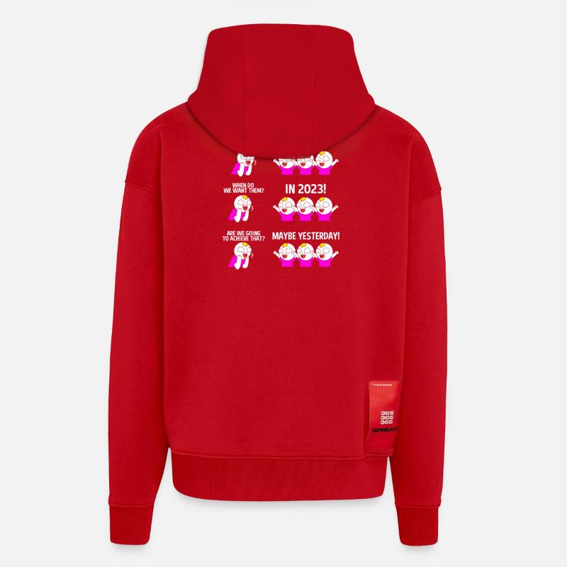 Zeitreise - Zip Hoodie - made by SPREAD - Rot