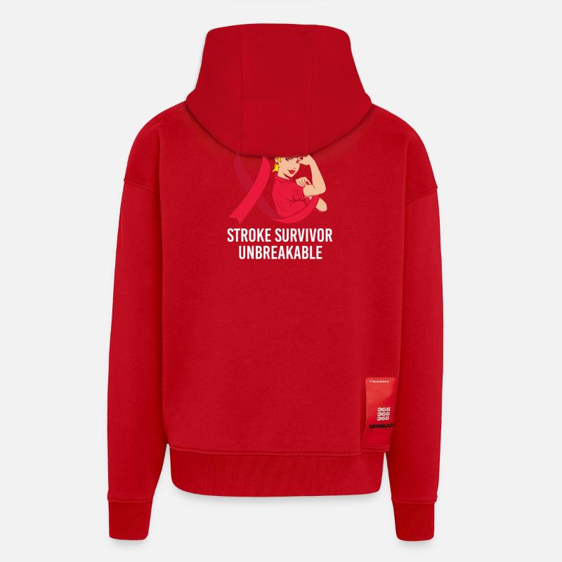 Schlaganfall Hirnschlag - Zip Hoodie - made by SPREAD - Rot