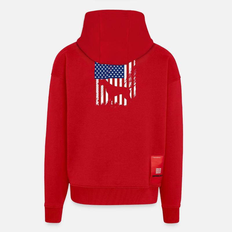 Deutsch Kurzhaar Hund German Pointer - Zip Hoodie - made by SPREAD - Rot