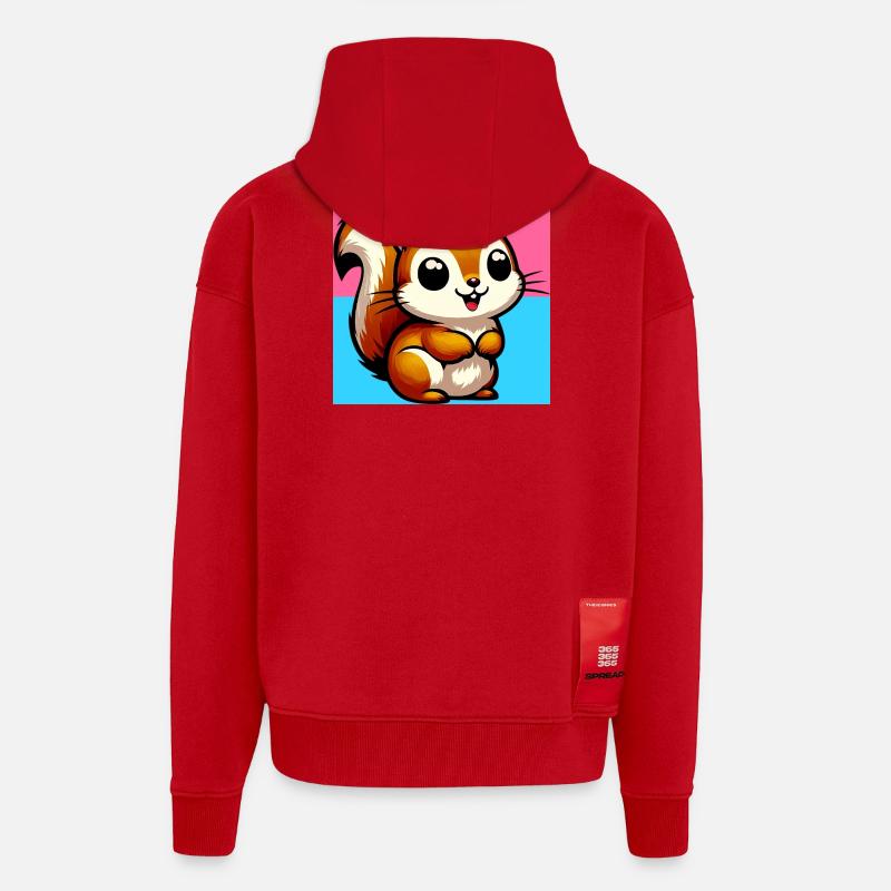squirrel - Zip Hoodie - made by SPREAD - red