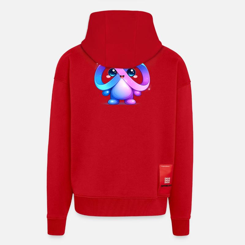 Cute Meta Infinity Mascot Sticker - Zip Hoodie - made by SPREAD - red