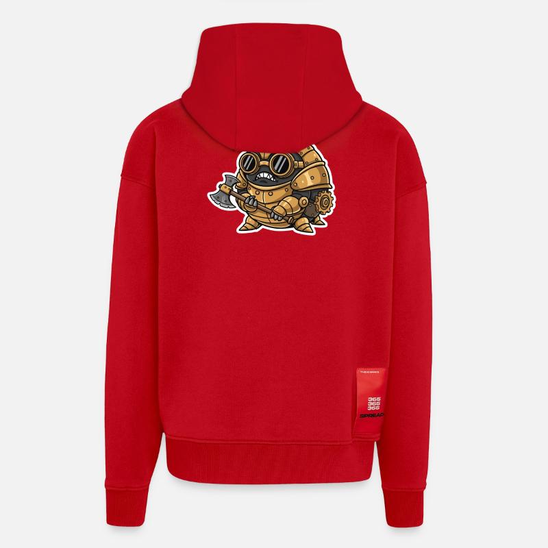 Sowbug Krieger Steampunk Axt Kupferrüstung - Zip Hoodie - made by SPREAD - Rot