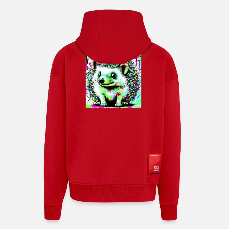 Igel - Zip Hoodie - made by SPREAD - Rot