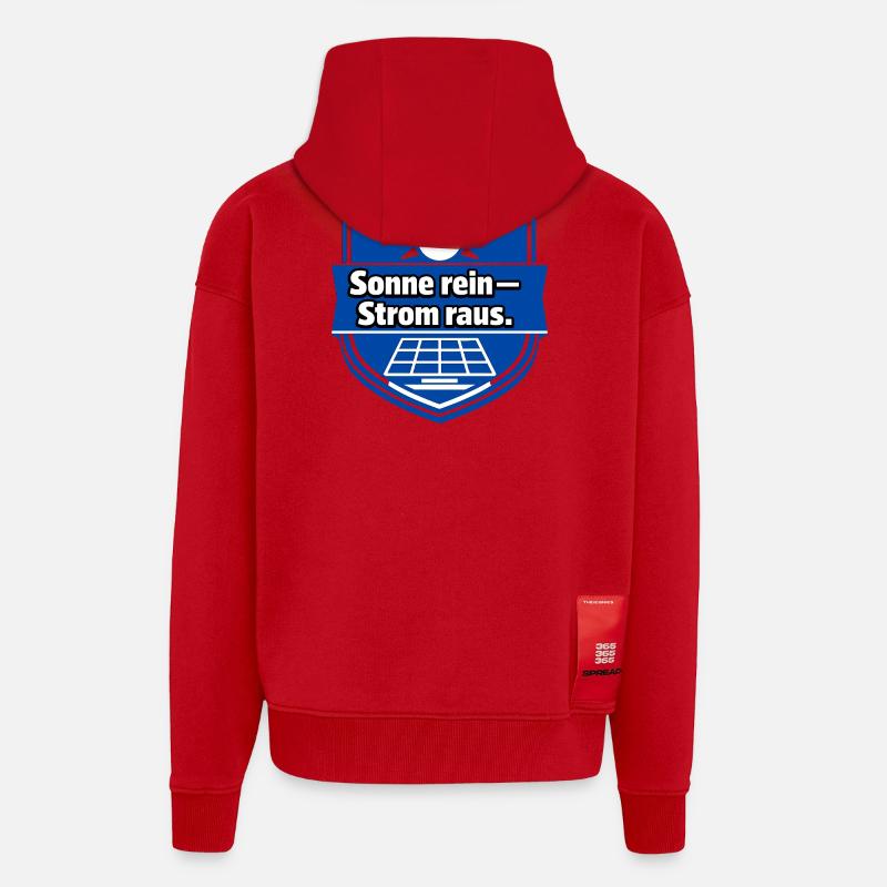 Solar Module, Solar Energy, Solar Power - Zip Hoodie - made by SPREAD - red