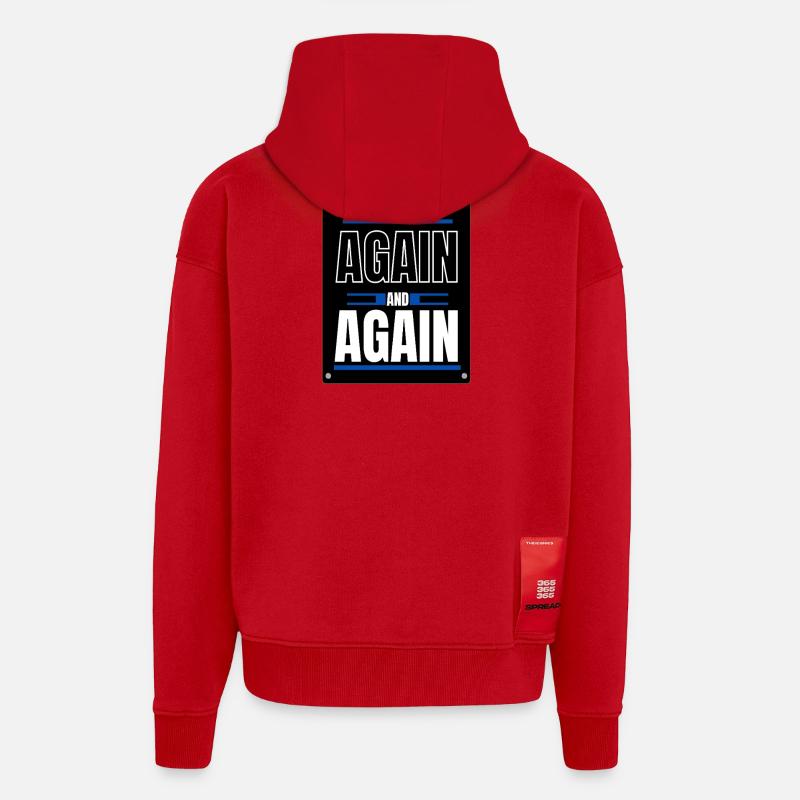 Versuchen Sie es nochmal - Zip Hoodie - made by SPREAD - Rot
