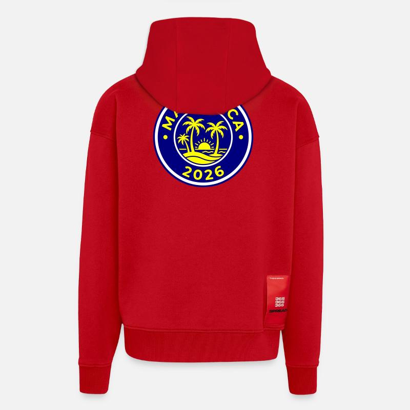 Mallorca 2026 Palmen - Zip Hoodie - made by SPREAD - Rot