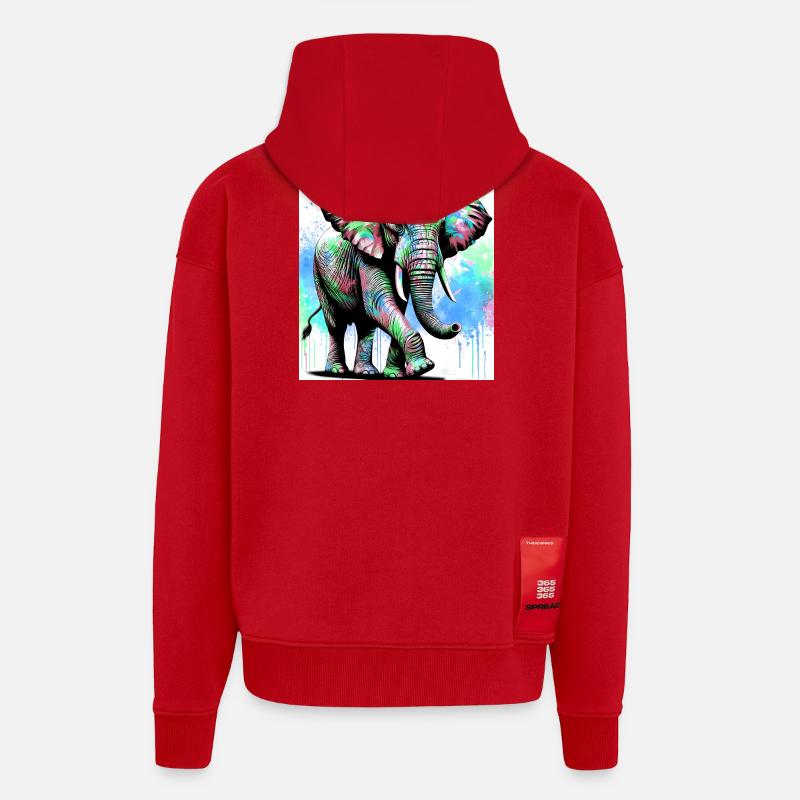 Elefant - Zip Hoodie - made by SPREAD - Rot