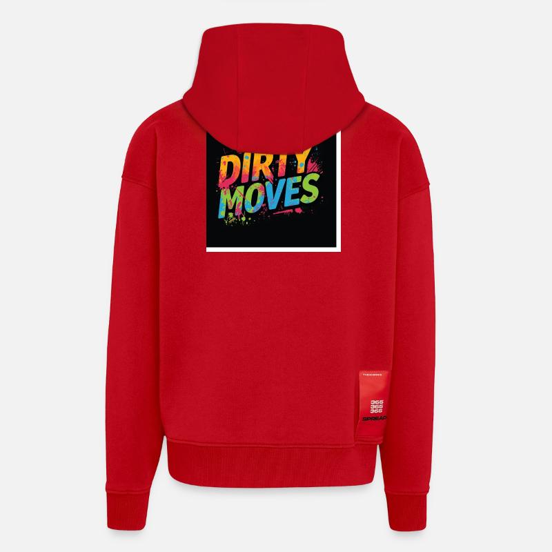 Coups sales - Veste à capuche bio épaisse oversize fabriqué en UE - rouge