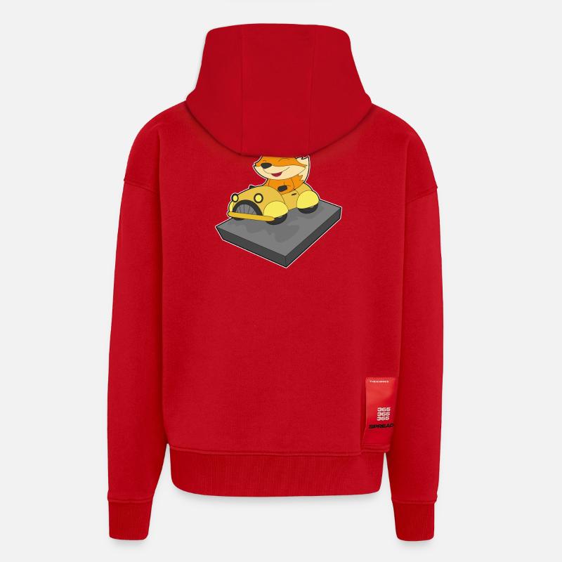 Fuchs Auto - Zip Hoodie - made by SPREAD - Rot