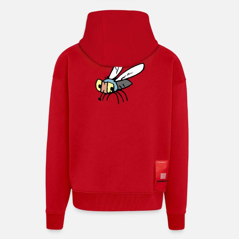 Fliege - Zip Hoodie - made by SPREAD - Rot