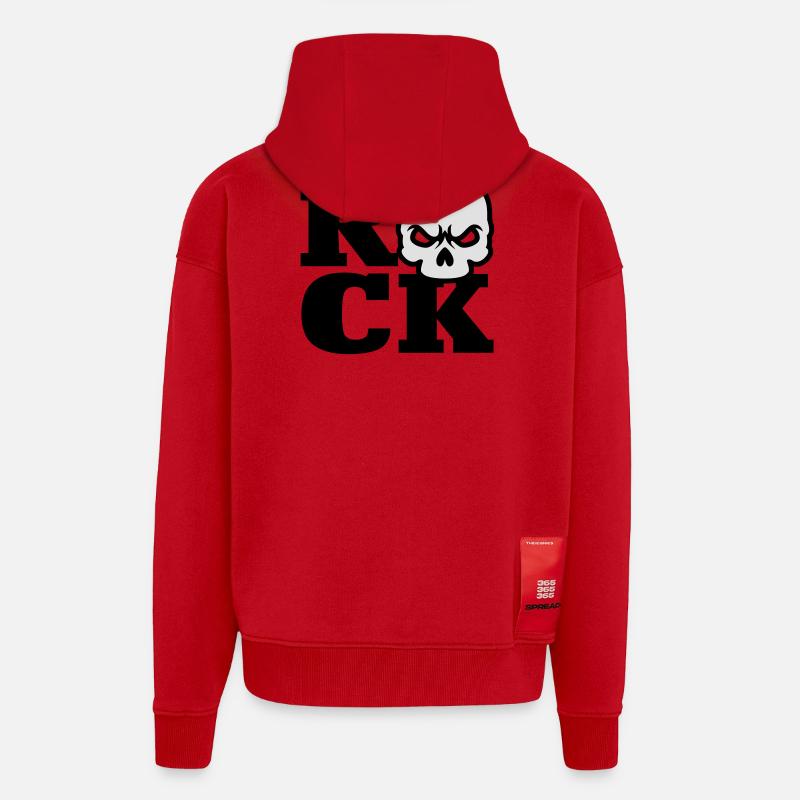Rock Totenkopf - Zip Hoodie - made by SPREAD - Rot