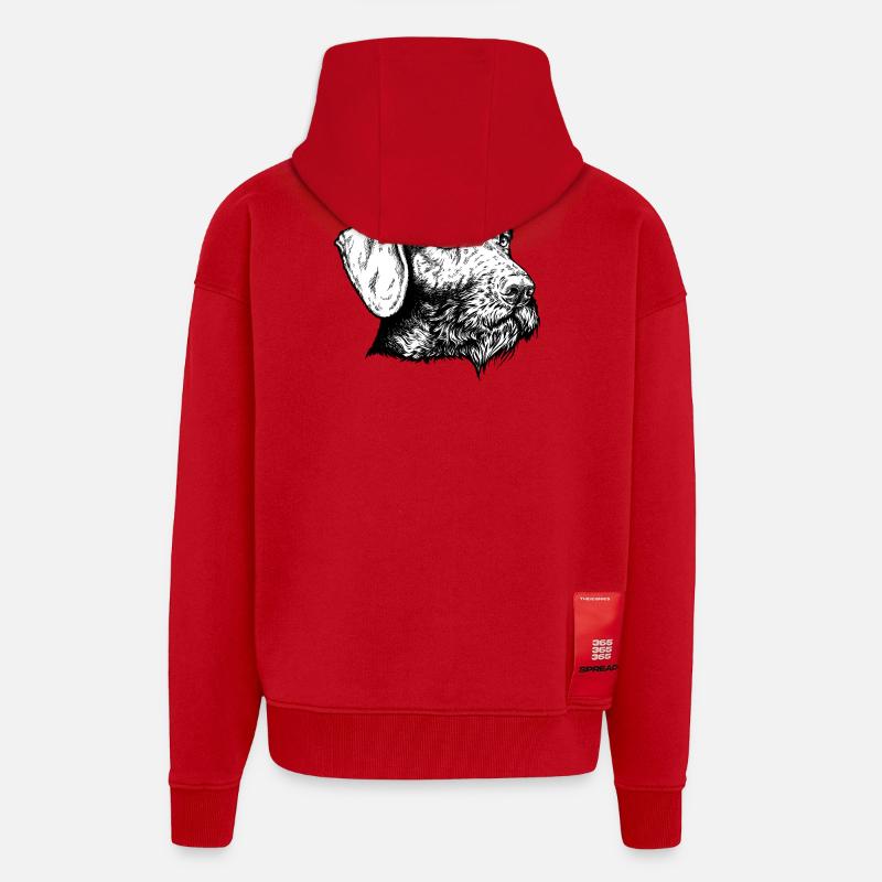 Deutsch Drahthaar Portrait - Zip Hoodie - made by SPREAD - Rot