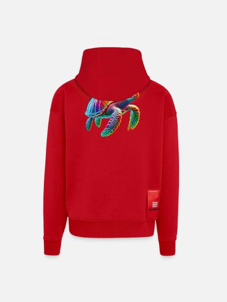 Turtle - Zip Hoodie - made by SPREAD - red