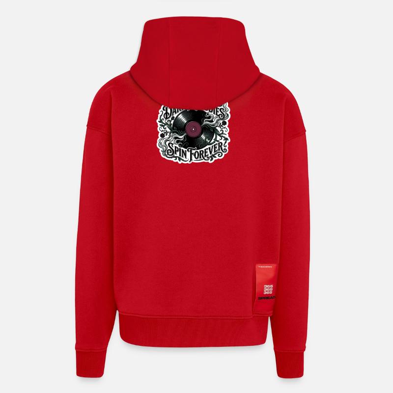 Dark Melodies Spin Forever - Zip Hoodie - made by SPREAD - red