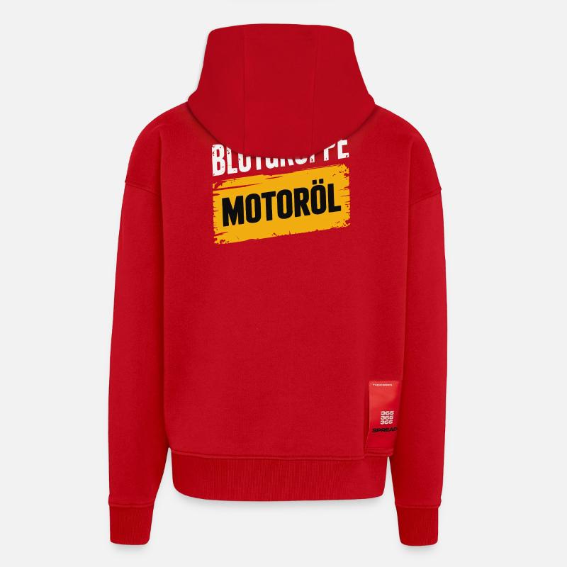 Blutgruppe Motoröl Schrauber Design - Zip Hoodie - made by SPREAD - Rot