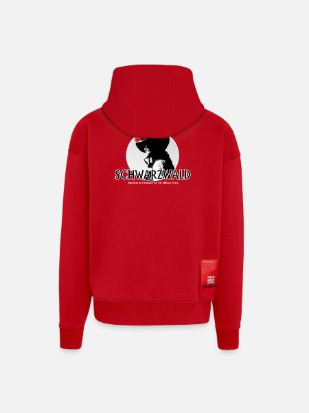 Schwarzwald Retro Silhouette - Zip Hoodie - made by SPREAD - Rot