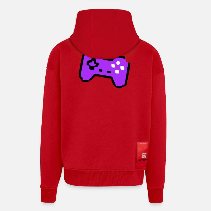  Schräger Retro Controller Gamer - Zip Hoodie - made by SPREAD - Rot