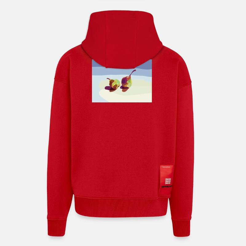 Abstrakte Birnen am Strand - Zip Hoodie - made by SPREAD - Rot