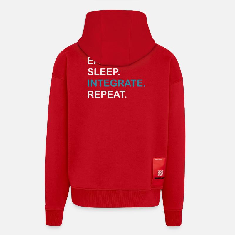 Integrate Repeat HPLC Performance Chromatography - Zip Hoodie - made by SPREAD - Rot