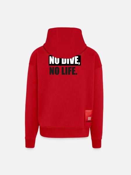 NO DIVE, NO LIFE. - Zip Hoodie - made by SPREAD - Rot