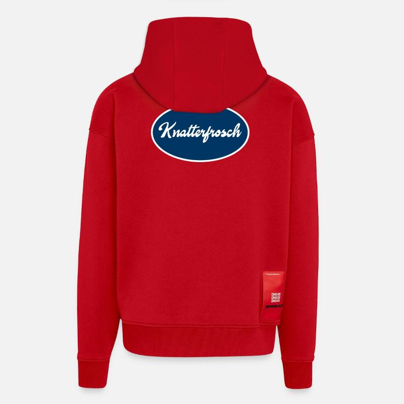 Knatterfrosch Statement Logo - Zip Hoodie - made by SPREAD - Rot